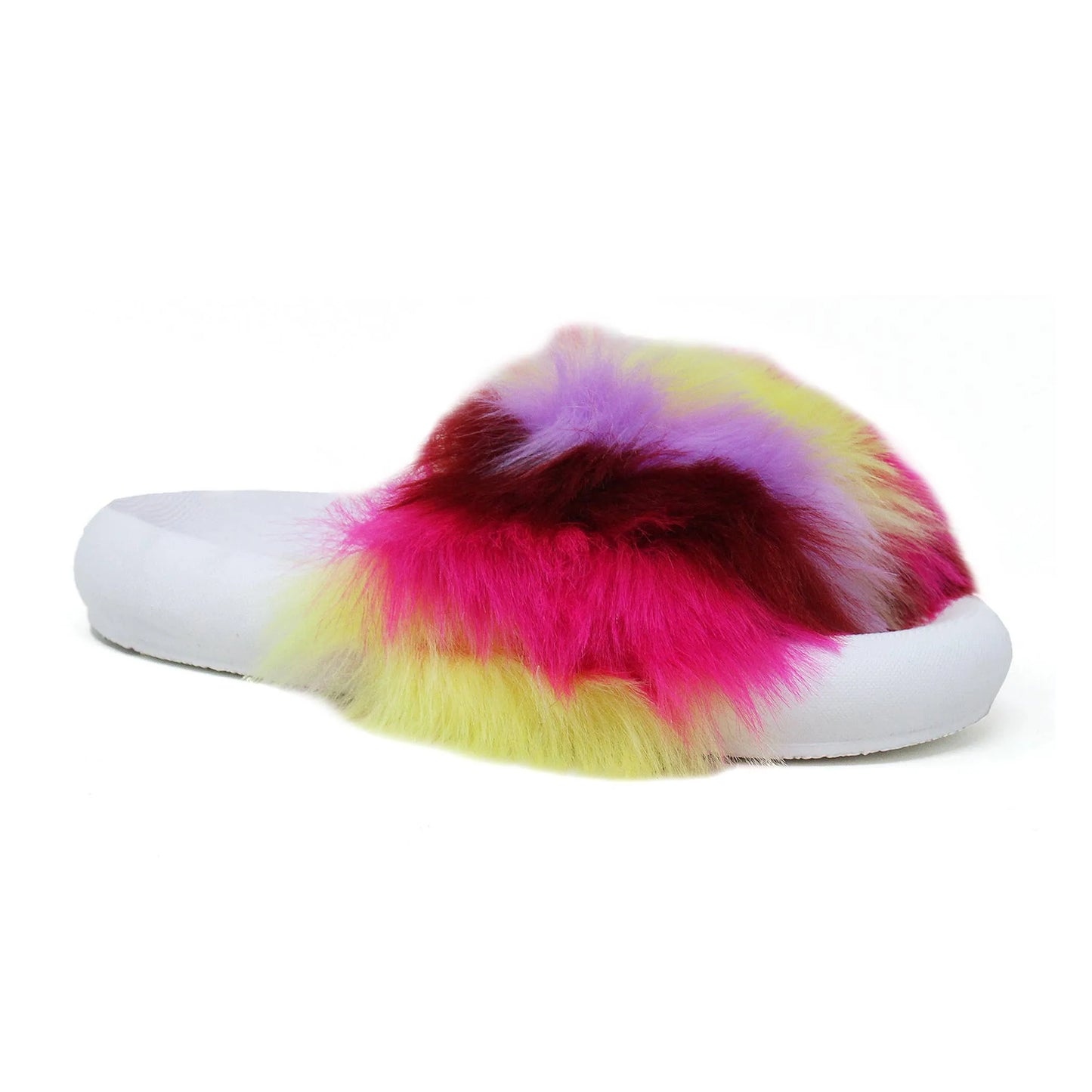 GRETTA Women's Furry Indoor Slipper Pillow Slide