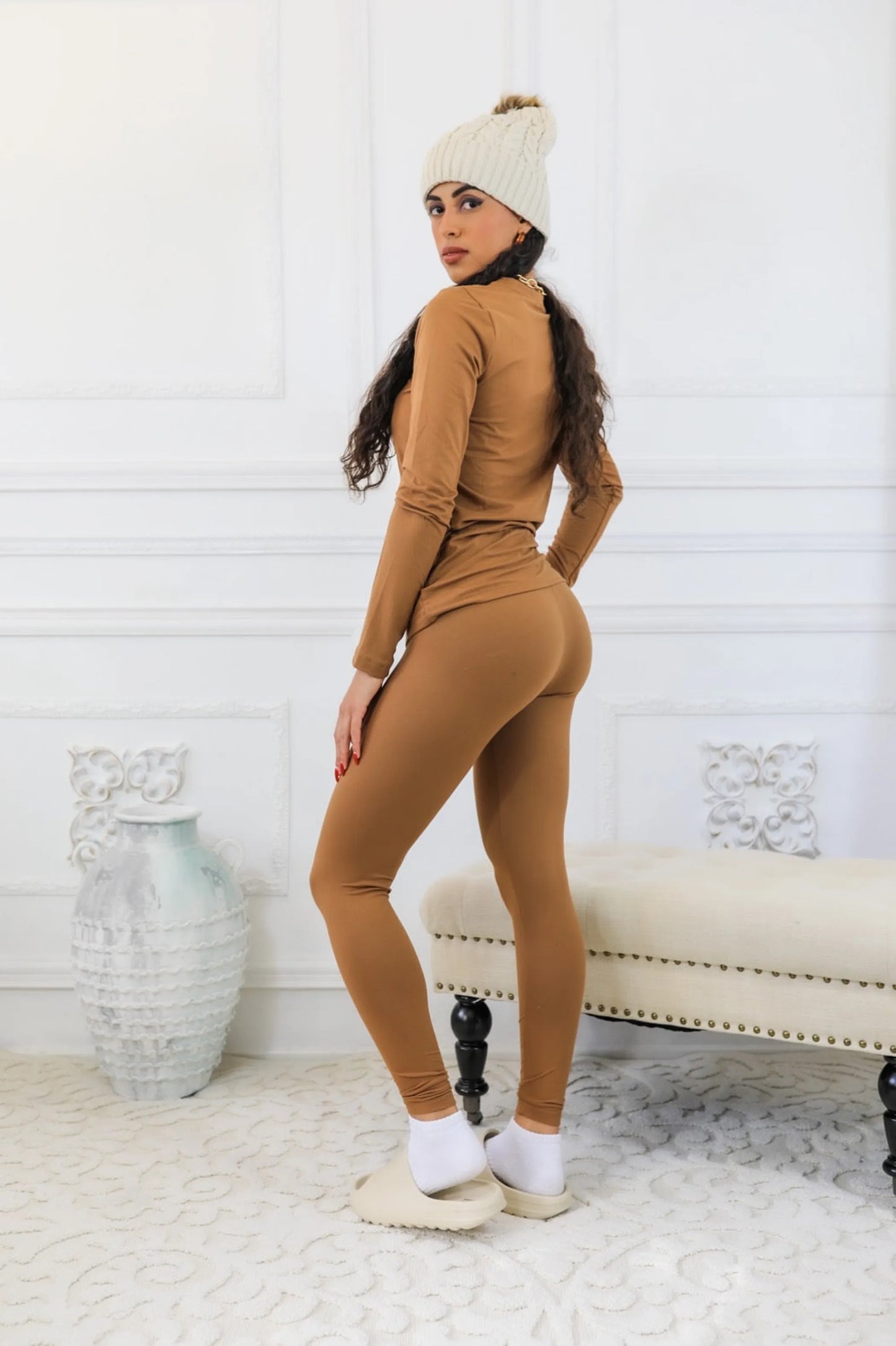 The Cozy Brushed Microfiber Round Neck and Legging Set