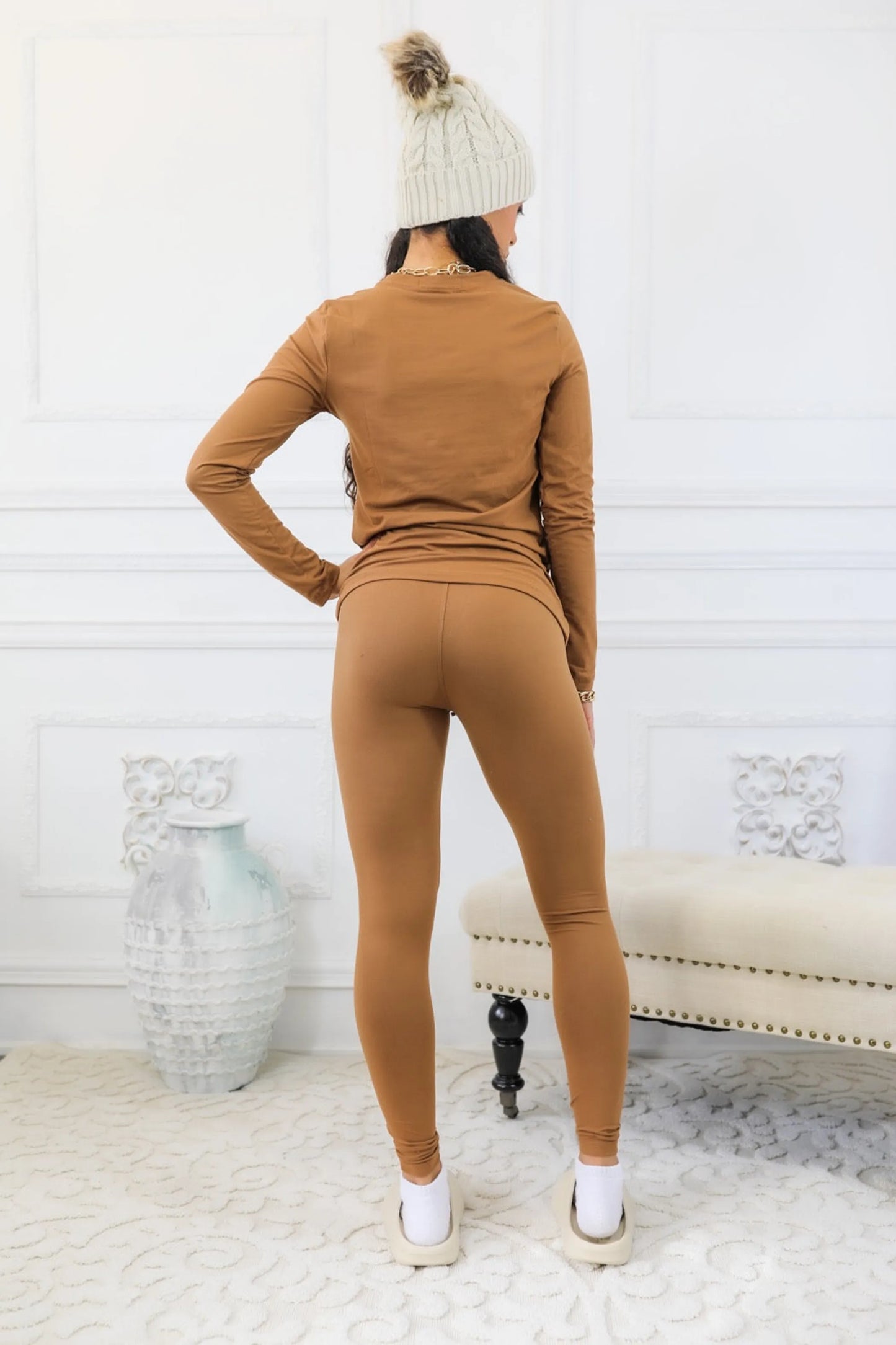 The Cozy Brushed Microfiber Round Neck and Legging Set