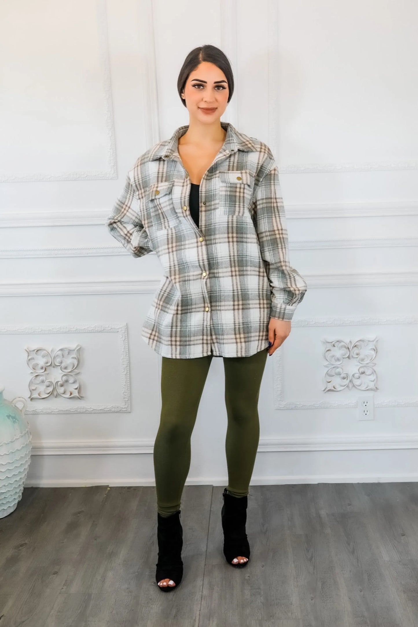 Heavy Weight Soft Plaid Flannel Jacket